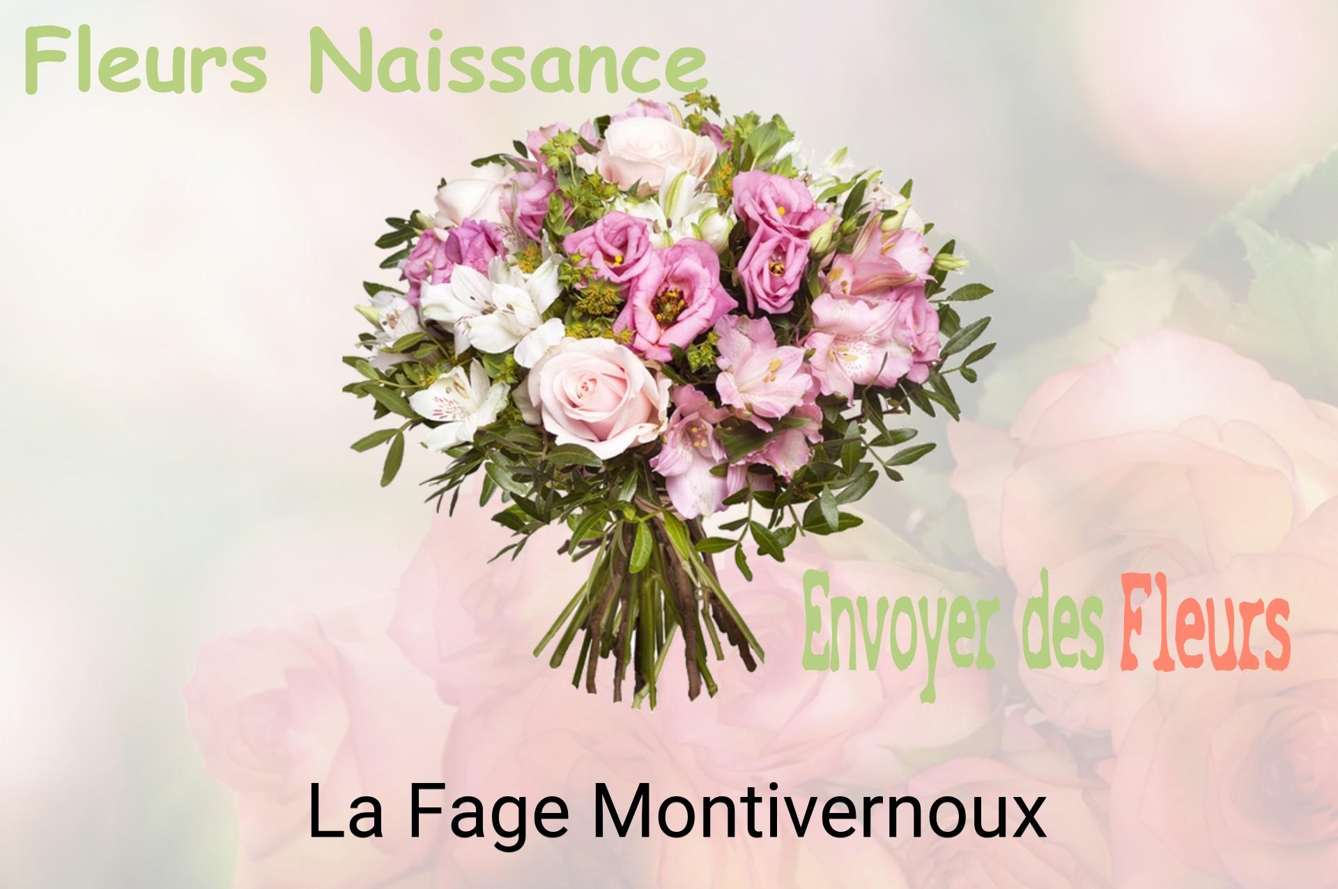 Bouquet de fleurs de naissance livré à La Fage-Montivernoux